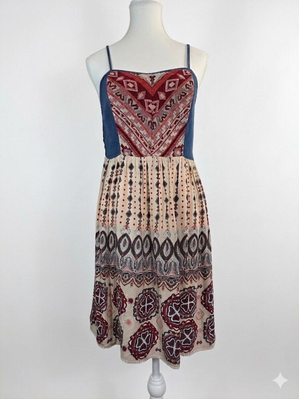 Flying Tomato Bohemian Style Mini Boho Dress , Spaghetti Straps